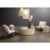 hand-wrapped rope oval accent table
