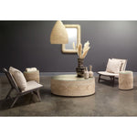 hand-wrapped rope oval accent table