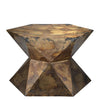 geometric metal accent table