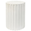 concrete round side table natural cement white