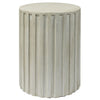 concrete round side table natural cement white