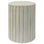 concrete round side table natural cement white