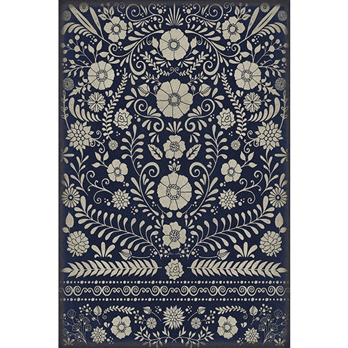 Luxury Designer Spicher & Company Pattern 36 Parker Vinyl Floorcloth