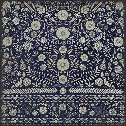 Luxury Designer Spicher & Company Pattern 36 Parker Vinyl Floorcloth