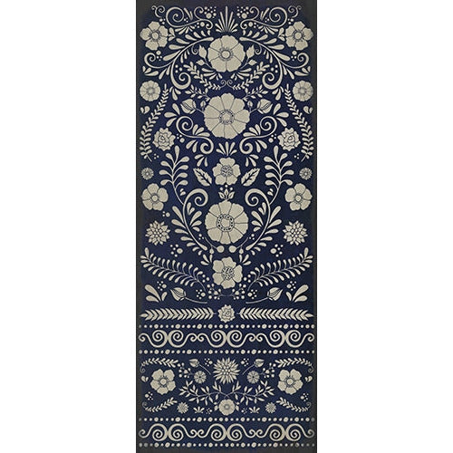 Luxury Designer Spicher & Company Pattern 36 Parker Vinyl Floorcloth