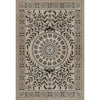 black tan medallion tile lay flat vinyl rug