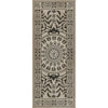 black tan medallion tile lay flat vinyl rug