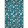 vinyl floor mat sunburst star tile pattern teal cream