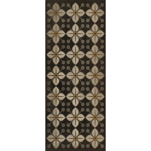 Spicher & Company Pattern 32 Daffodils Vinyl Floorcloth - USA-Made Rug | BSEID