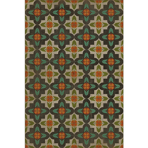 Pattern 33 Anna's Garden Vinyl Floorcloth