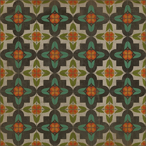 Pattern 33 Anna's Garden Vinyl Floorcloth