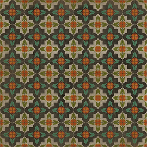 Pattern 33 Anna's Garden Vinyl Floorcloth
