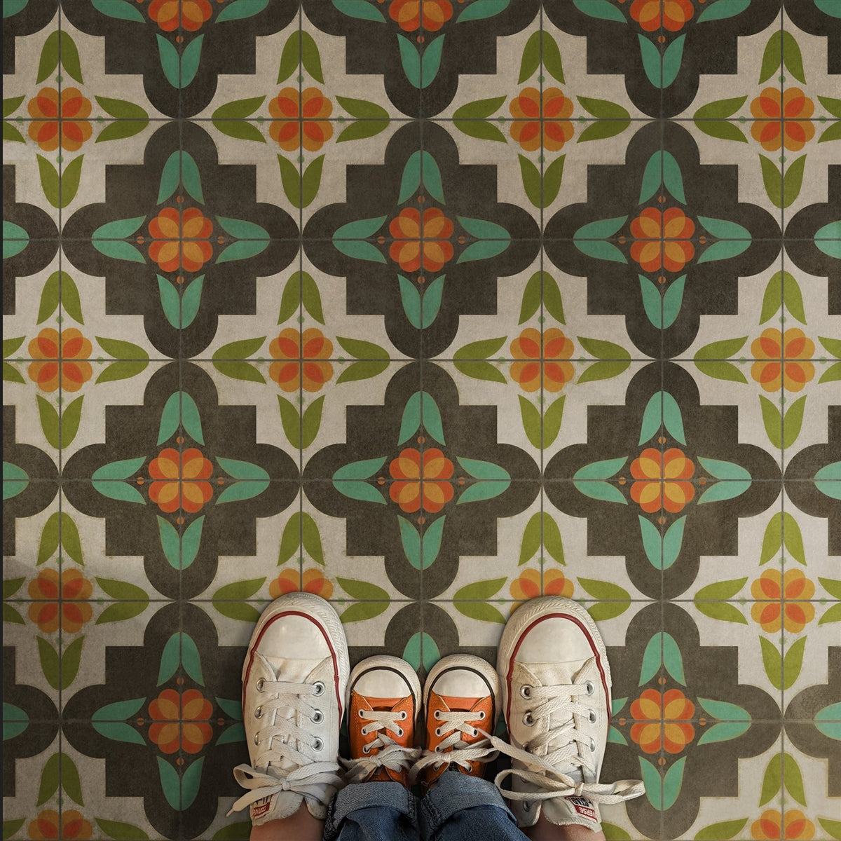 Pattern 33 Anna's Garden Vinyl Floorcloth