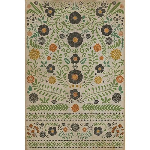 Spicher & Company Pattern 36 Prettiest Weeds Vinyl Floorcloth