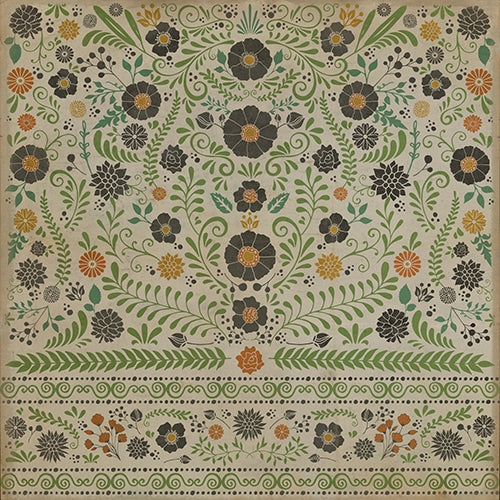 Spicher & Company Pattern 36 Prettiest Weeds Vinyl Floorcloth
