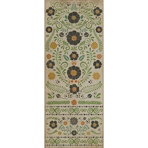 Spicher & Company Pattern 36 Prettiest Weeds Vinyl Floorcloth