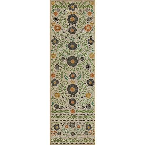 Spicher & Company Pattern 36 Prettiest Weeds Vinyl Floorcloth