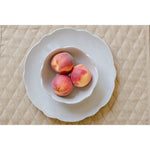 cream scalloped melamine salad sandwich plate
