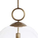 clear glass antique brass pendant light