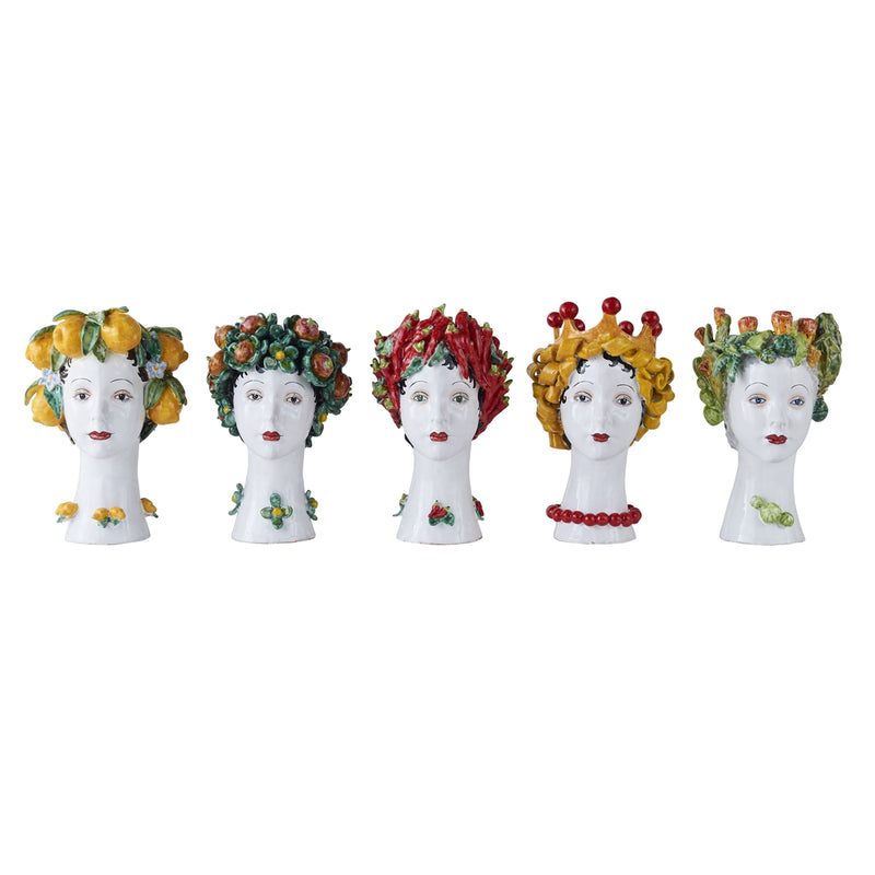 ceramic head vase lemons