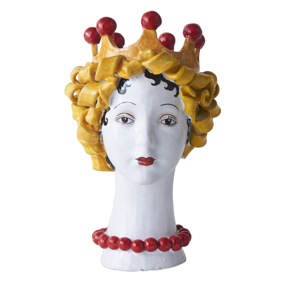 ceramic head vase pasta