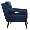 Unique navy blue velvet chair