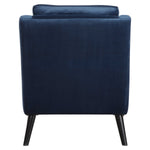 Unique navy blue velvet chair