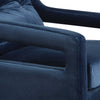 Unique navy blue velvet chair