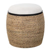 rope wrapped ottoman stool cream top natural