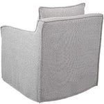 ivory grey boucle slipcover swivel chair