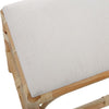 small bench wood rattan white