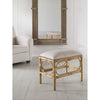 small bench wood rattan white