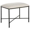 black white small bench upholstered seat modern