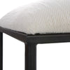 black white small bench upholstered seat modern
