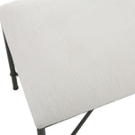 black white small bench upholstered seat modern