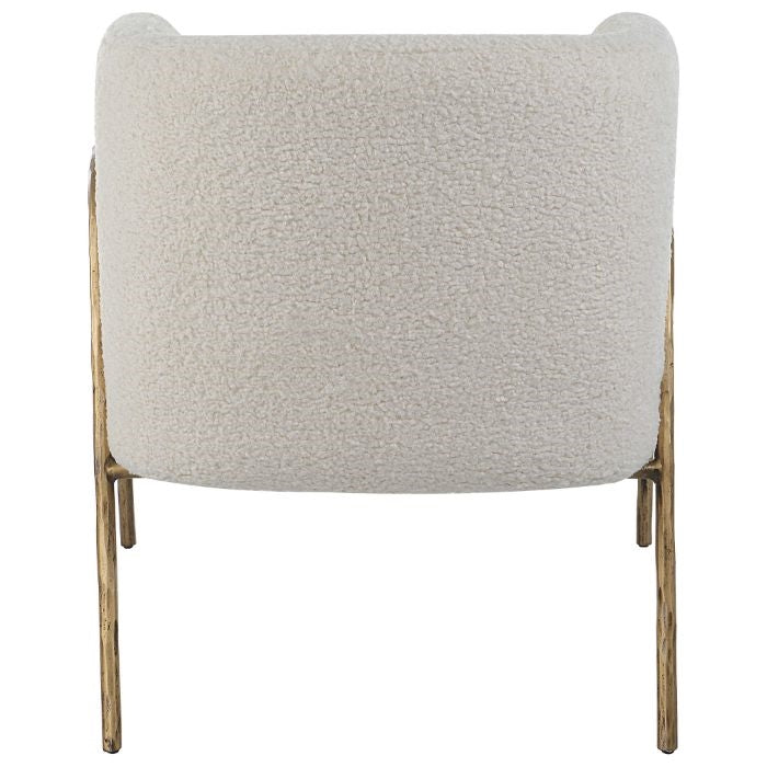 Unique white and gold chair
