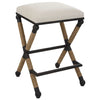 counter stool nautical rustic frame cotton natural