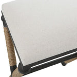 counter stool nautical rustic frame cotton natural