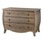wood pine chest of 3 drawers antiqued brass knobs
