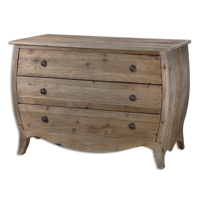 wood pine chest of 3 drawers antiqued brass knobs