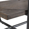 shelving unit four shelves industrial solid wood natural