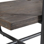 shelving unit four shelves industrial solid wood natural