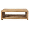 open design natural banana plant coffee table coastal