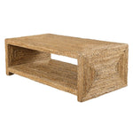 open design natural banana plant coffee table coastal