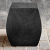rustic black solid wood accent table stool bowed corners