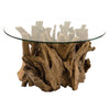 round glass coffee table, driftwood coffee table