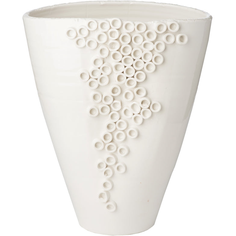 vase white barnicle-like