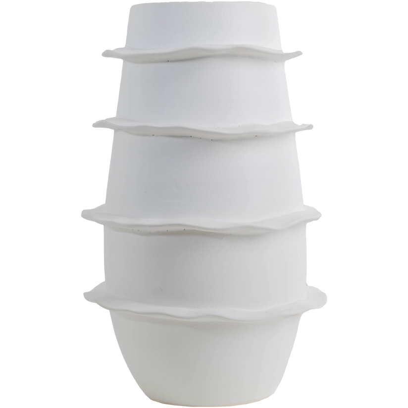 tall white decorative contemporary vase