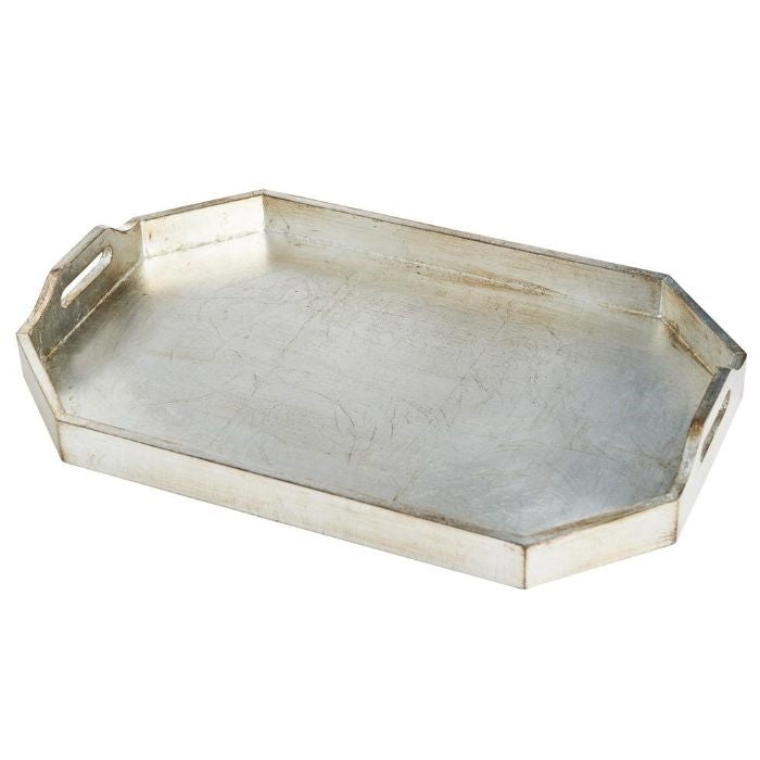 crackled silver tray