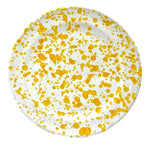 dinner plate yellow white speckled